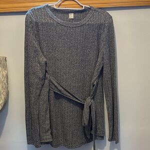 Maternity Gray Long Sleeve Knit Top